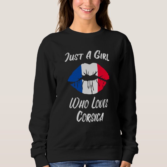 Camiseta Lábios Boca Amor Bandeira Francesa Córsega (Frente)