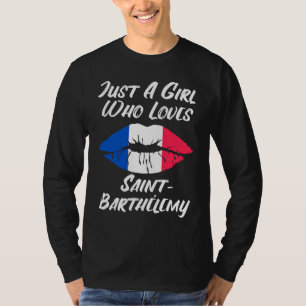 Camiseta Lábios Boca Amor Bandeira Francesa Saint Barthelem