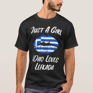 Camiseta Lábios Boca Amor Bandeira Grega Lefkada