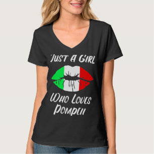 Camiseta Lábios Boca Amor Bandeira Italiana Pompei