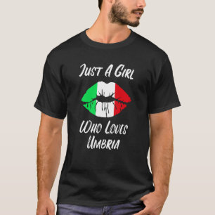 Camiseta Lábios Boca Amor Bandeira Italiana Umbria