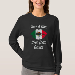 Camiseta Lábios Boca Amor Bandeira Mexicana Oaxaca