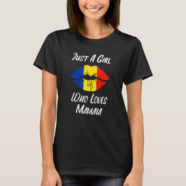 Camiseta Lábios Boca Amor Bandeira Romena Mamaia (Frente)