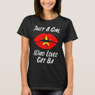 Camiseta Lábios Boca Amor Bandeira Vietnamita Cat Ba