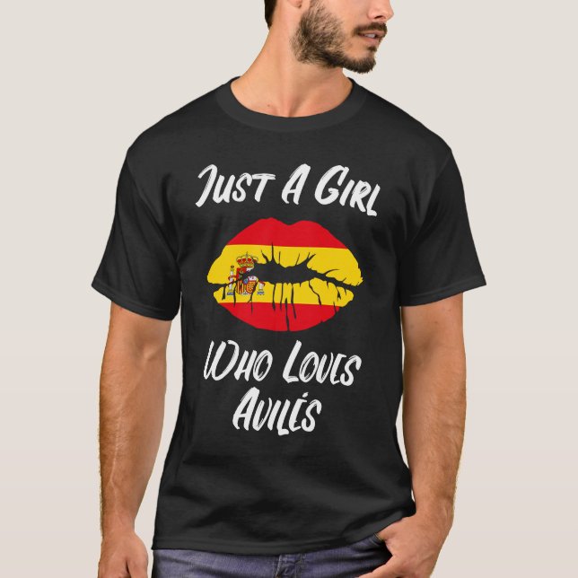 Camiseta Lábios Boca Amor Bandeiras Espanholas (Frente)