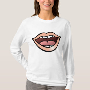 Camiseta Lábios Boca Dentes Língua