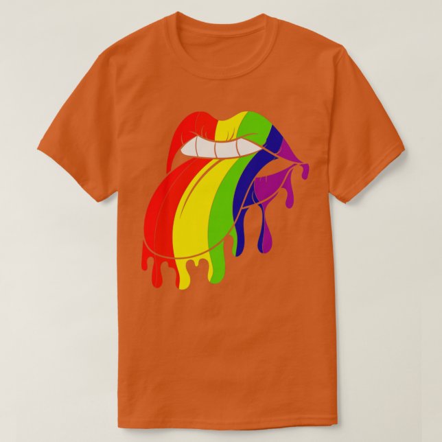 Camiseta Lábios Coloridos LGBT (Frente do Design)