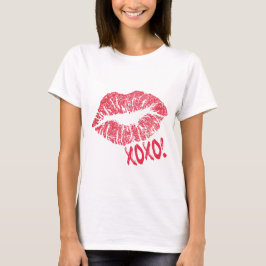 Camiseta Lábios cor-de-rosa XOXO | Makeup Artist