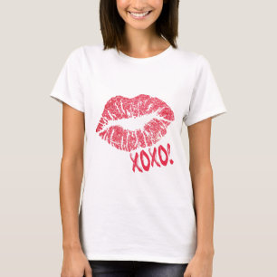 Camiseta Lábios cor-de-rosa XOXO Makeup Artist