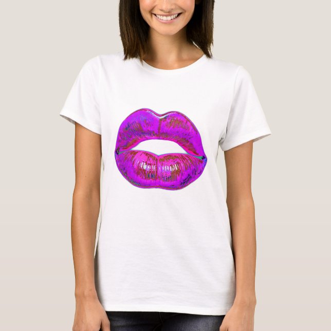Camiseta Lábios Cyber Vênus - Os Meus Lábios São 4 U. Multi (Frente)