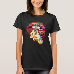 Camiseta Lábios de Autismo Não Julgue O Que Você Não Entend