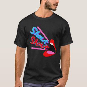 Camiseta Lábios de exibição de música de som em voz alta em