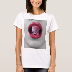 Camiseta Lábios de morango