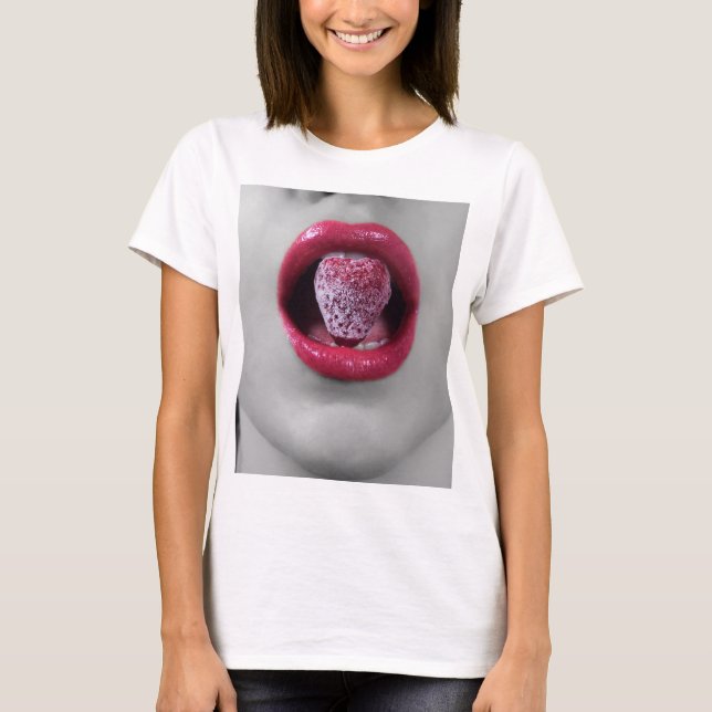 Camiseta Lábios de morango (Frente)