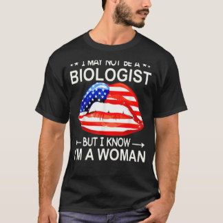 Camiseta Lábios de não ser biólogo, mas sei que sou uma mul