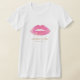 Camiseta Lábios De Sequência Rosa De Artista Divertida Make (Laydown)
