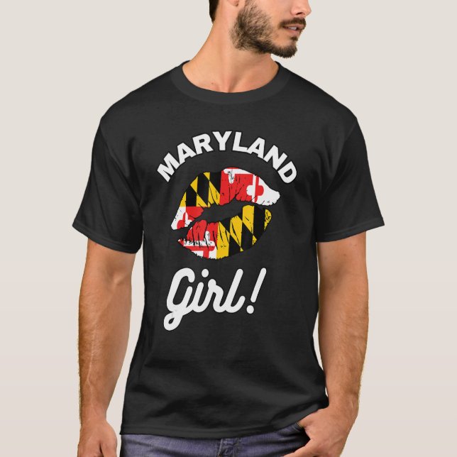 Camiseta Lábios de Sinalizador de MD de Maryland, Kiss Balt (Frente)