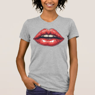 Camiseta Lábios desenhados à mão