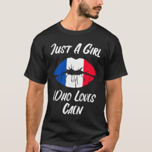 Camiseta Lábios e Boca Adoram Bandeira Francesa Caen