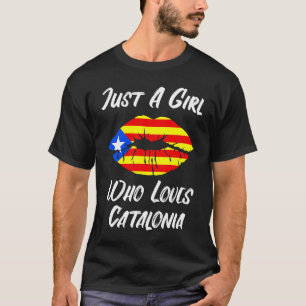 Camiseta Lábios e Boca Amam a Bandeira da Catalunha