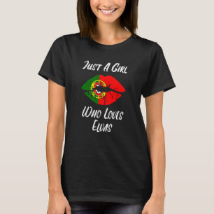 Camiseta Lábios e Boca Amam Bandeira Portuguesa Elvas