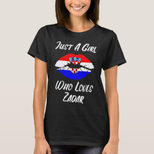 Camiseta Lábios e Boca Amor Bandeira Croata Zadar