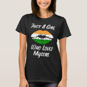 Camiseta Lábios e Muçulmana Amor Bandeira Indiana Mysore