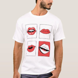 Camiseta Lábios femininos