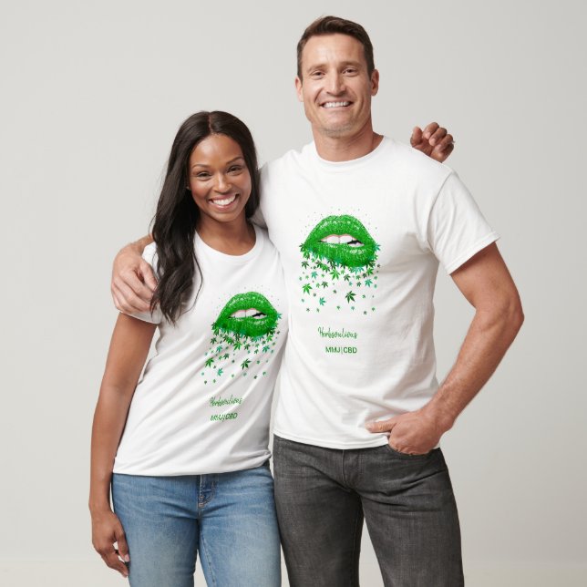 Camiseta Lábios Green Sexy MMJ (Unissex)
