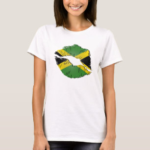 Camiseta Lábios jamaicanos da bandeira