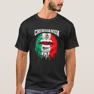 Camiseta Lábios Kiss Chihuahua Bandeira do México