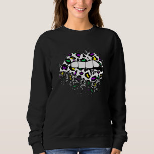 Camiseta Lábios legal Beijam-me Leopard Imprimem Cheetah Ma