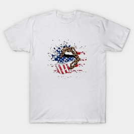 Camiseta Lábios Leopardo Patriotas