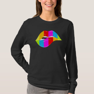 Camiseta Lábios LGBT beijam boca Gay