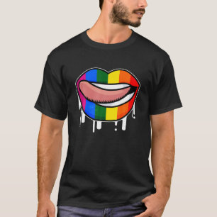 Camiseta Lábios LGBT Lésbicas Gay Bissexuais Trans