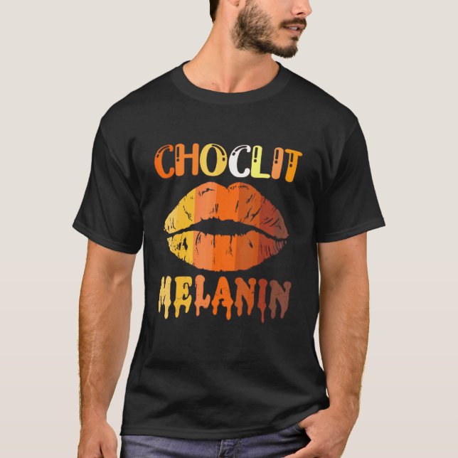 Camiseta Lábios Lit Choc Melanin Poppin Drives Women Kiss L (Frente)