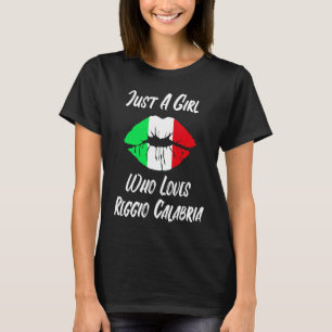 Camiseta Lábios Menor Adoram Bandeira Italiana Reggio Calab