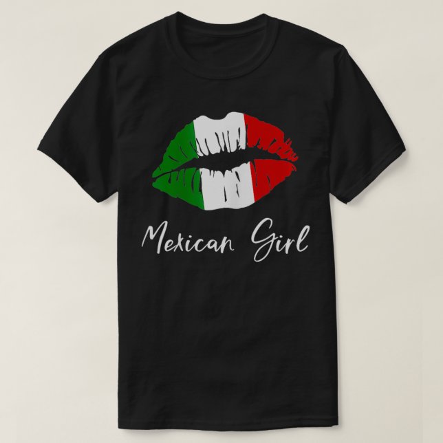 Camiseta Lábios mexicanos do Orgulho Latina (Frente do Design)