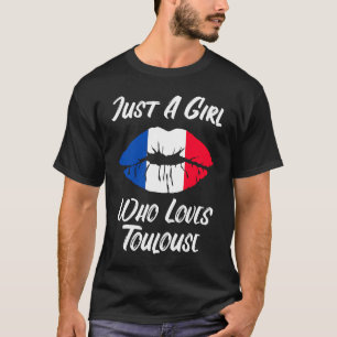 Camiseta Lábios Mouth Adoram Bandeira Francesa Toulouse