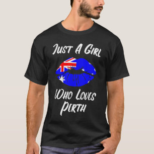 Camiseta Lábios Mouth Love Australian Flag Perth