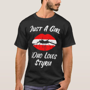 Camiseta Lábios Mouth Love Áustria Flag Styria