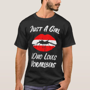 Camiseta Lábios Mouth Love Áustria Flag Vorarlberg