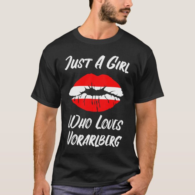 Camiseta Lábios Mouth Love Áustria Flag Vorarlberg (Frente)