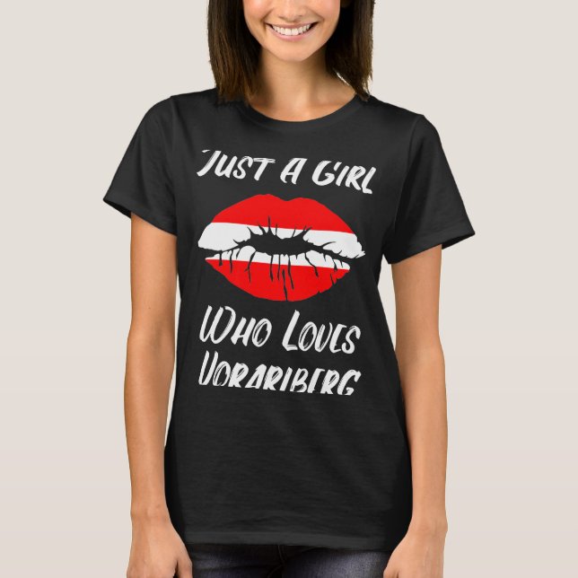 Camiseta Lábios Mouth Love Áustria Flag Vorarlberg (Frente)