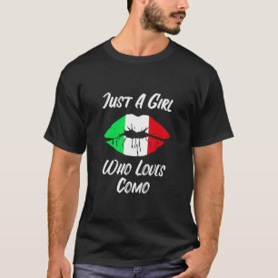 Camiseta Lábios Mouth Love Italiana Flag Como