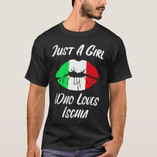Camiseta Lábios Mouth Love Italiana Flag Ischia