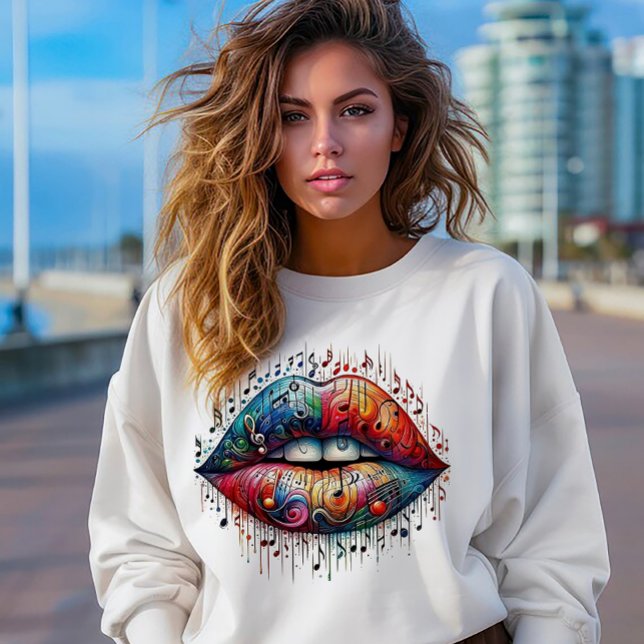 Camiseta Lábios musicais (Criador carregado)