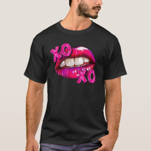 Camiseta Lábios namorados XOXO Dia de os namorados Mulheres