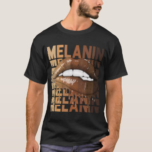 Camiseta Lábios Negra História Rainha BHM Melanin