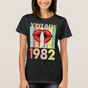 Camiseta Lábios Quentes E Mulher Dedo Vintage 1982 Aniversá